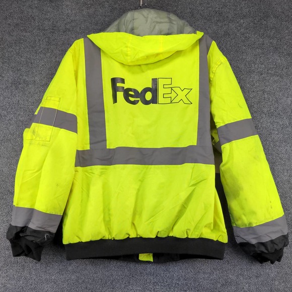 River City Garments Mens Full Zip Jacket Reflective Bright Green Size S Class 3 - Picture 3 of 16